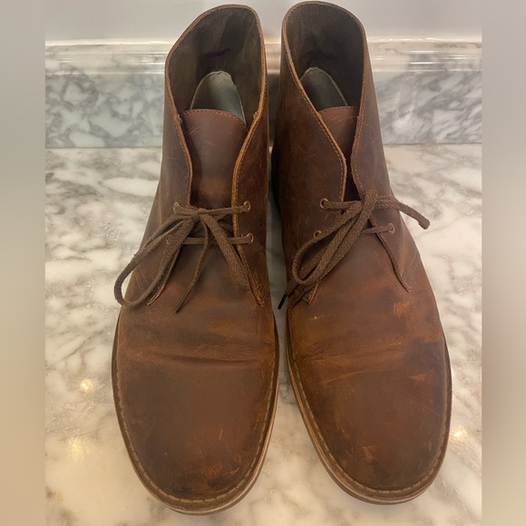 Clarks Bushacre 2 Men’s Chukka Boots Brown Leather Size 15M Desert Casual - Picture 5 of 10